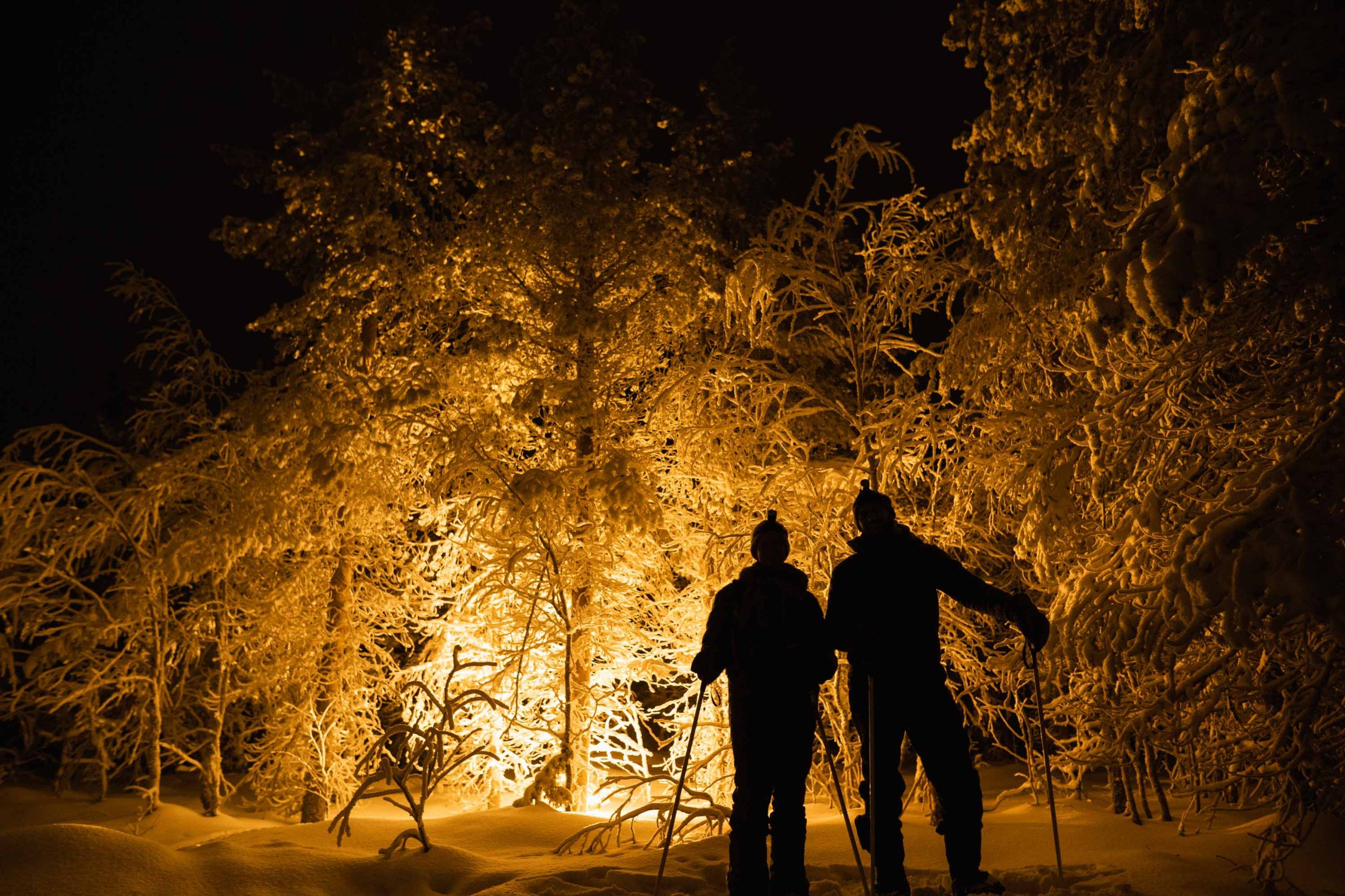 Night Time Skiing Tour Rovaniemi Lapland