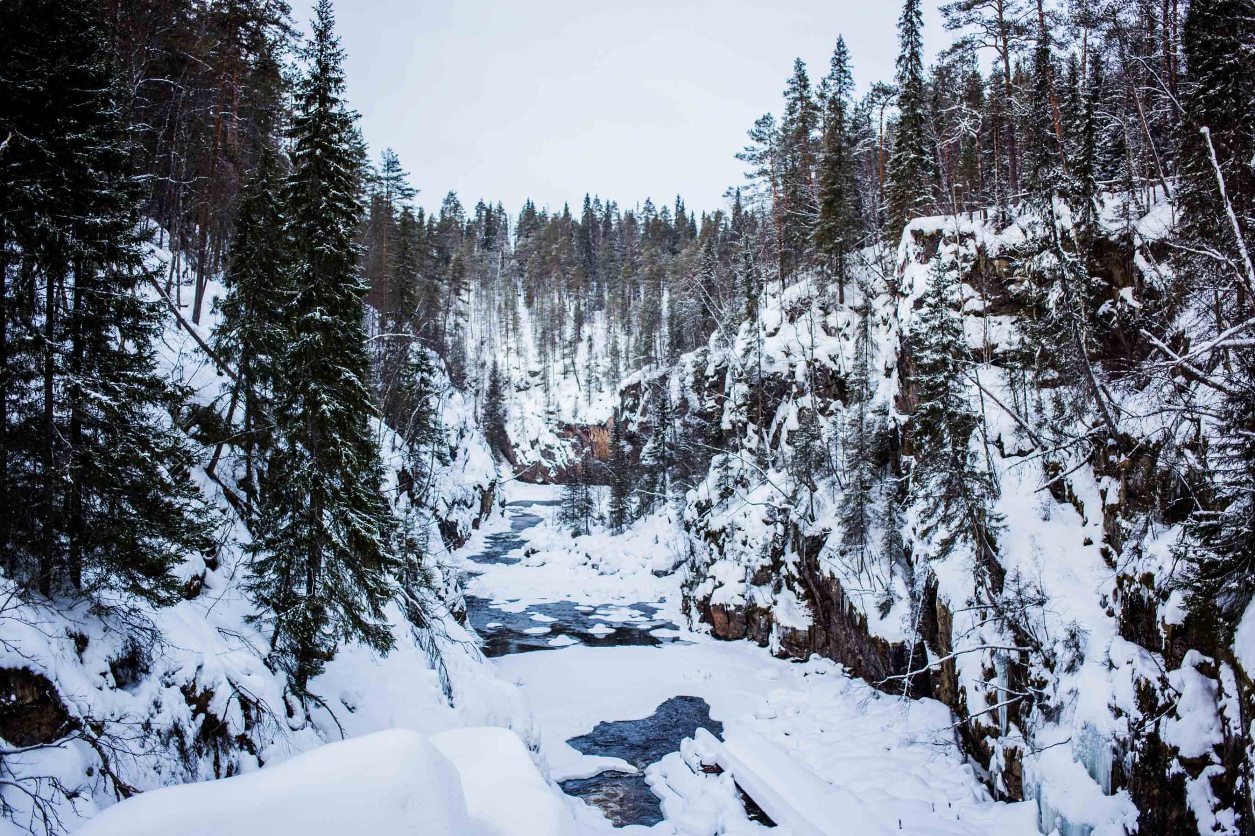 Frozen River Winter Auttik C3 B6Ng C3 A4S Rovaniemi Lapland