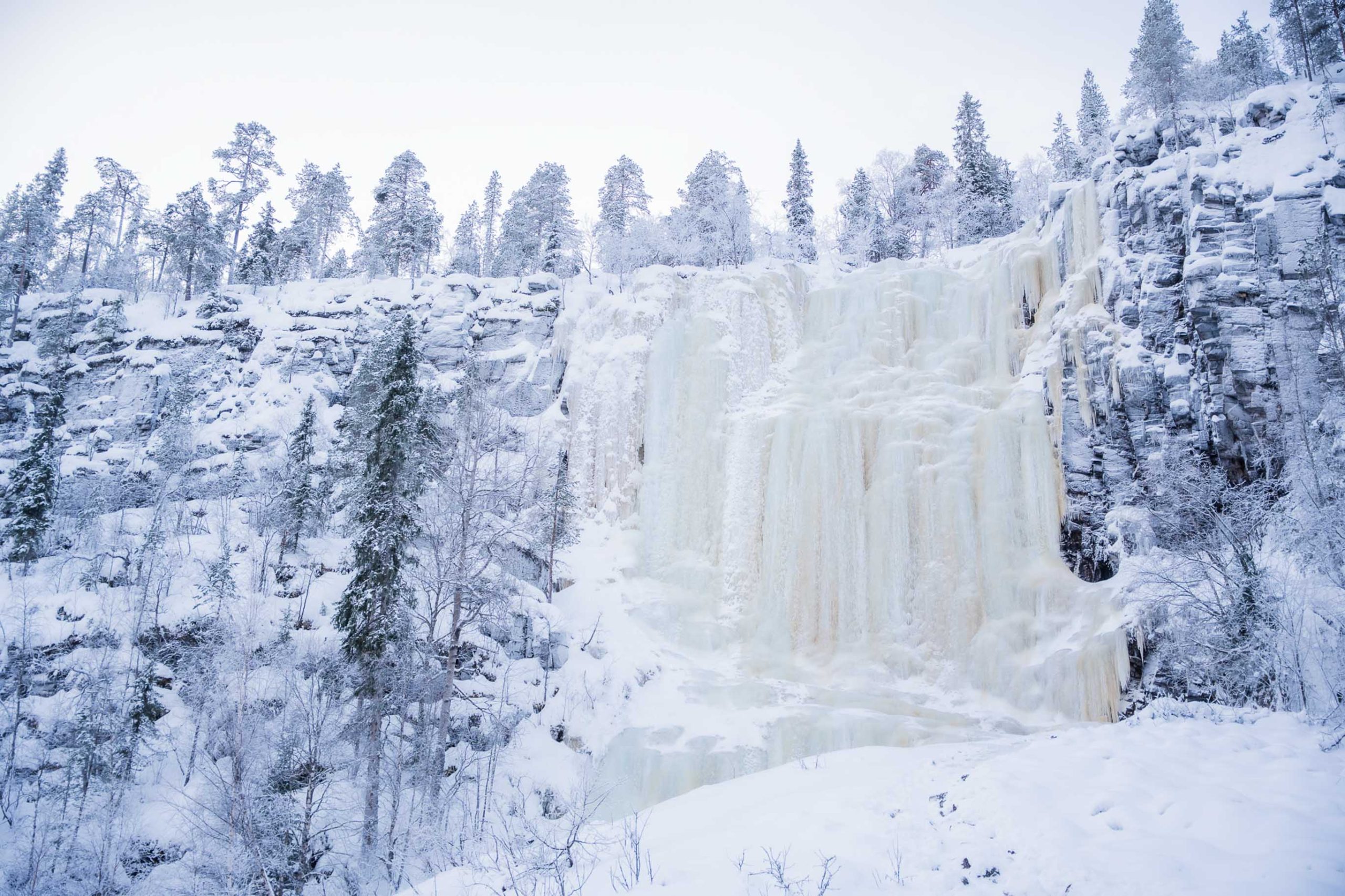 Korouoma Frozen Waterfalls Winter Ice Rovaniemi Lapland