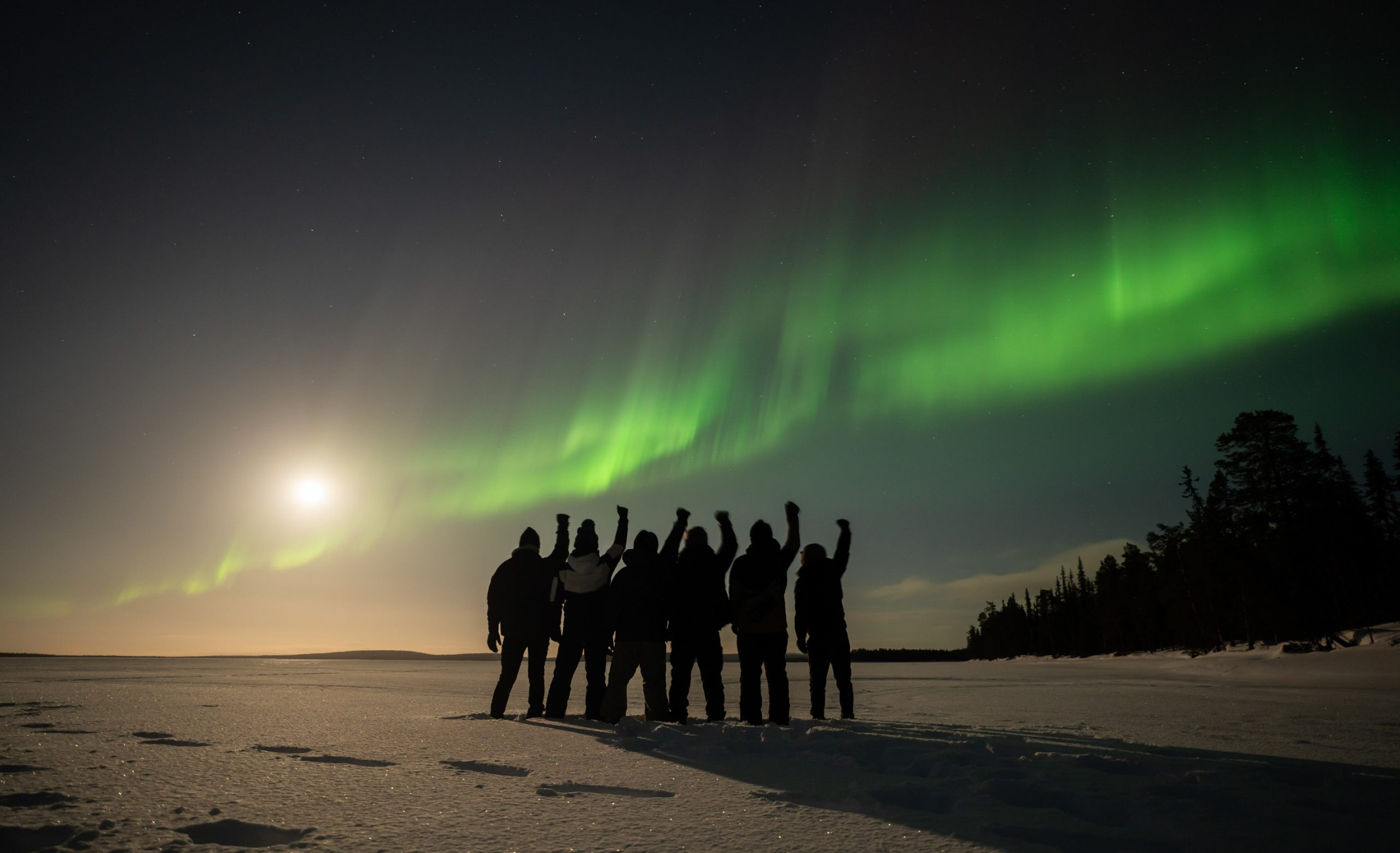 Northern Lights Moonlight Rovaniemi Lapland