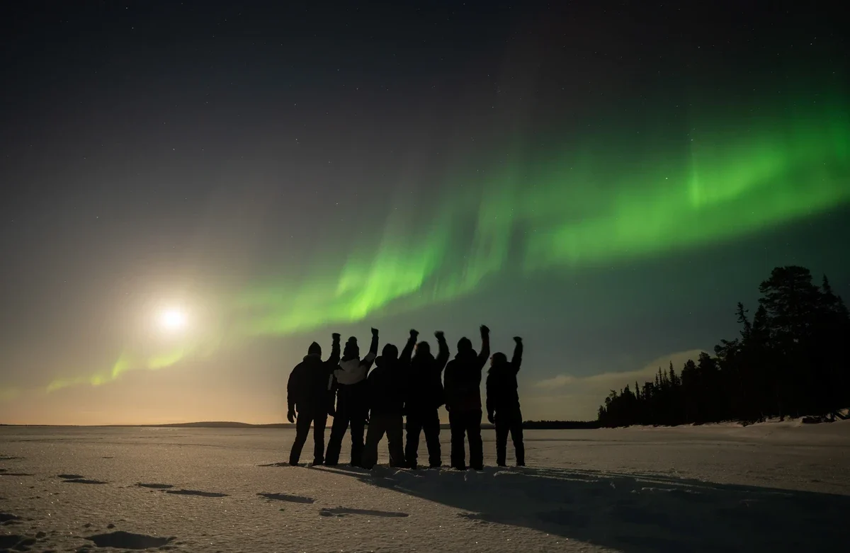 Northern Lights Moonlight Rovaniemi Lapland