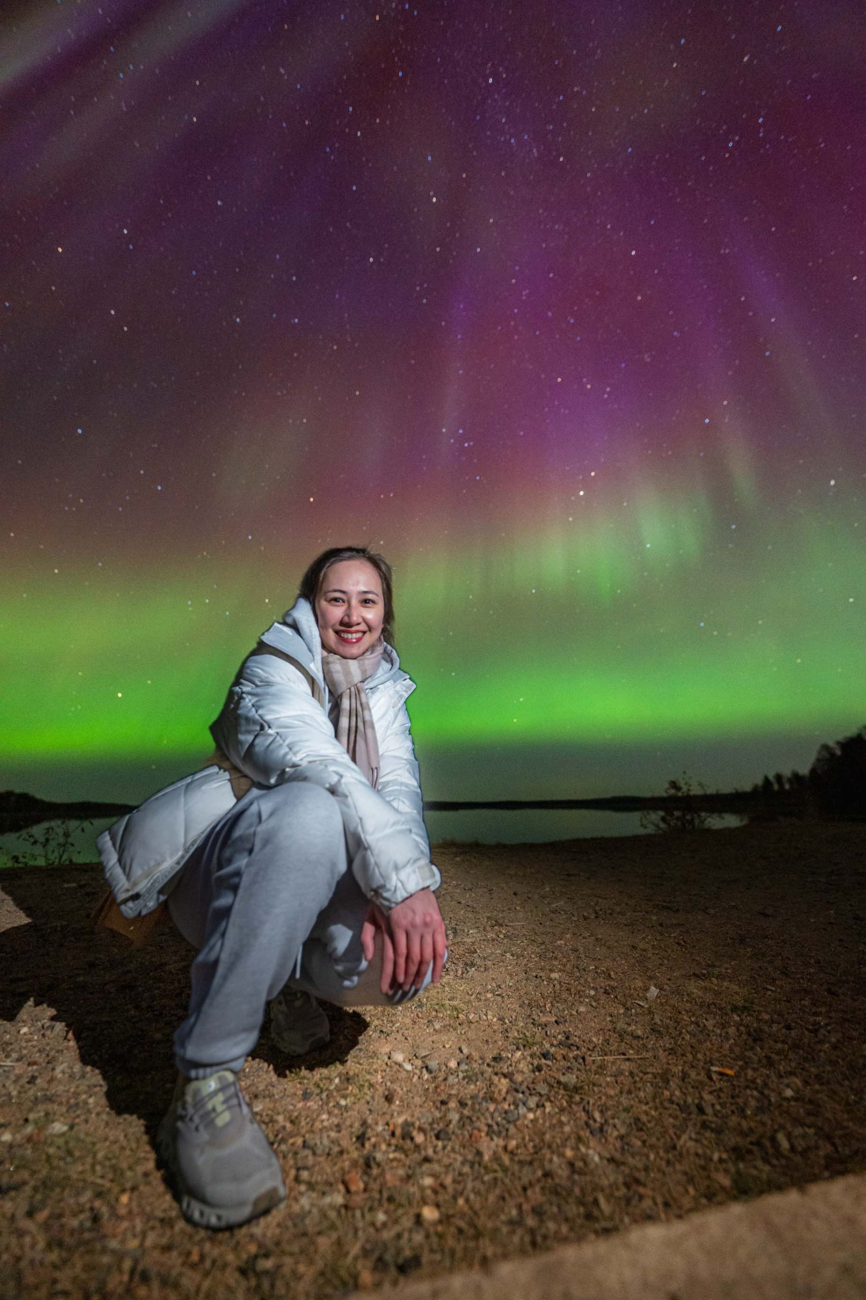 Northern Lights Portrait Rovaniemi Lapland