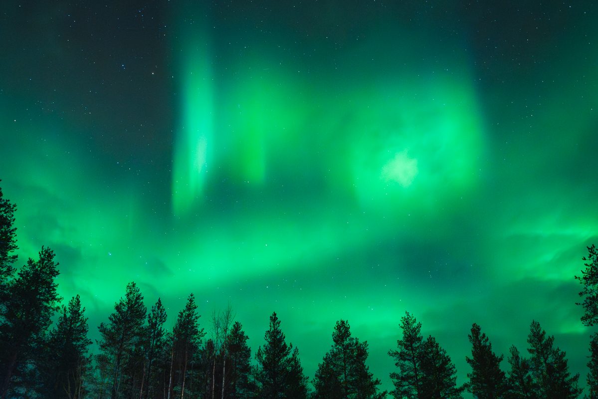 Northern Lights Clouds Lapland Finland