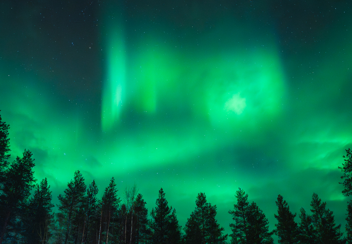 Northern Lights Clouds Lapland Finland