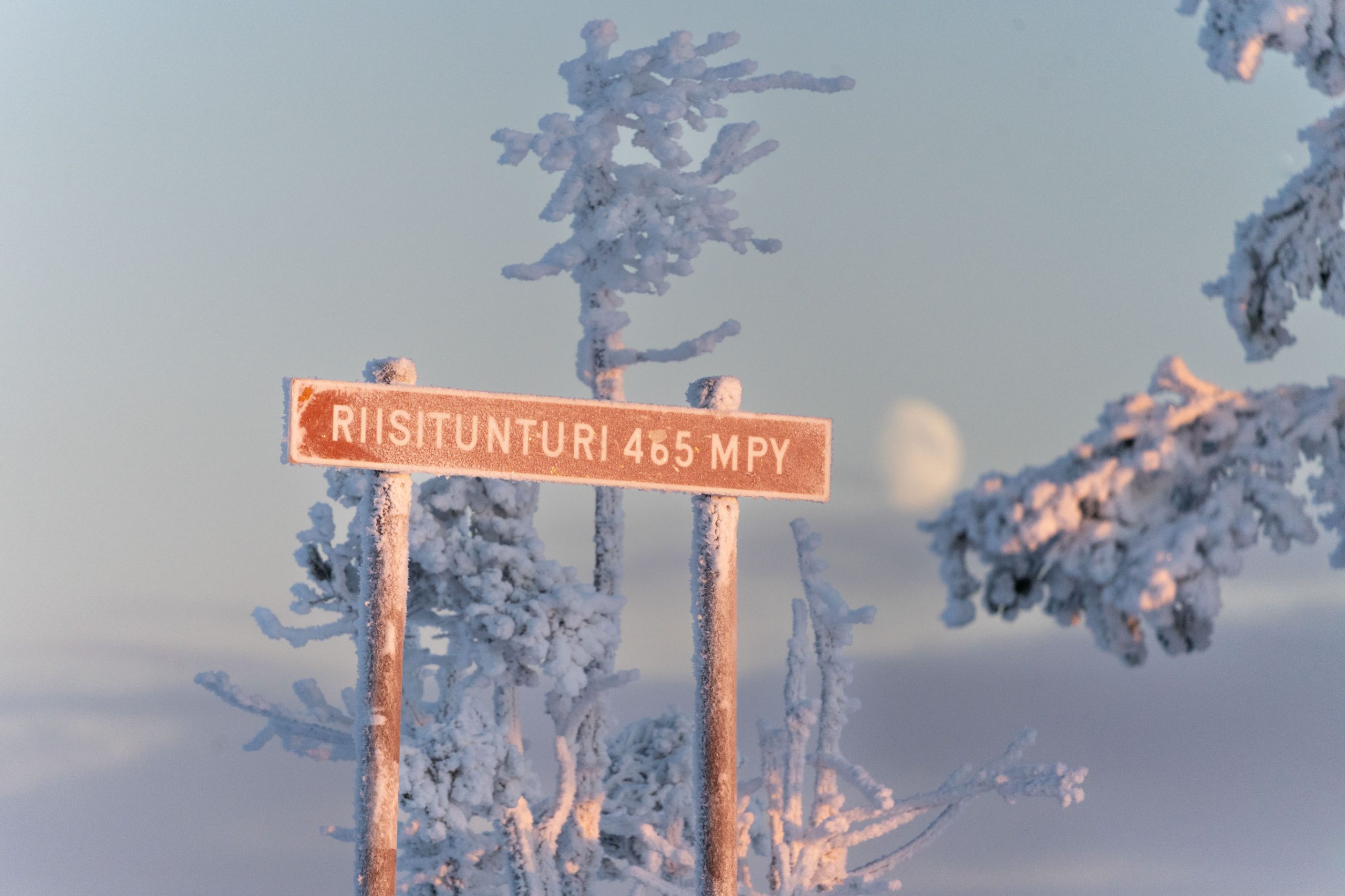Riisitunturi National Park Sign Rovaniemi Lapland