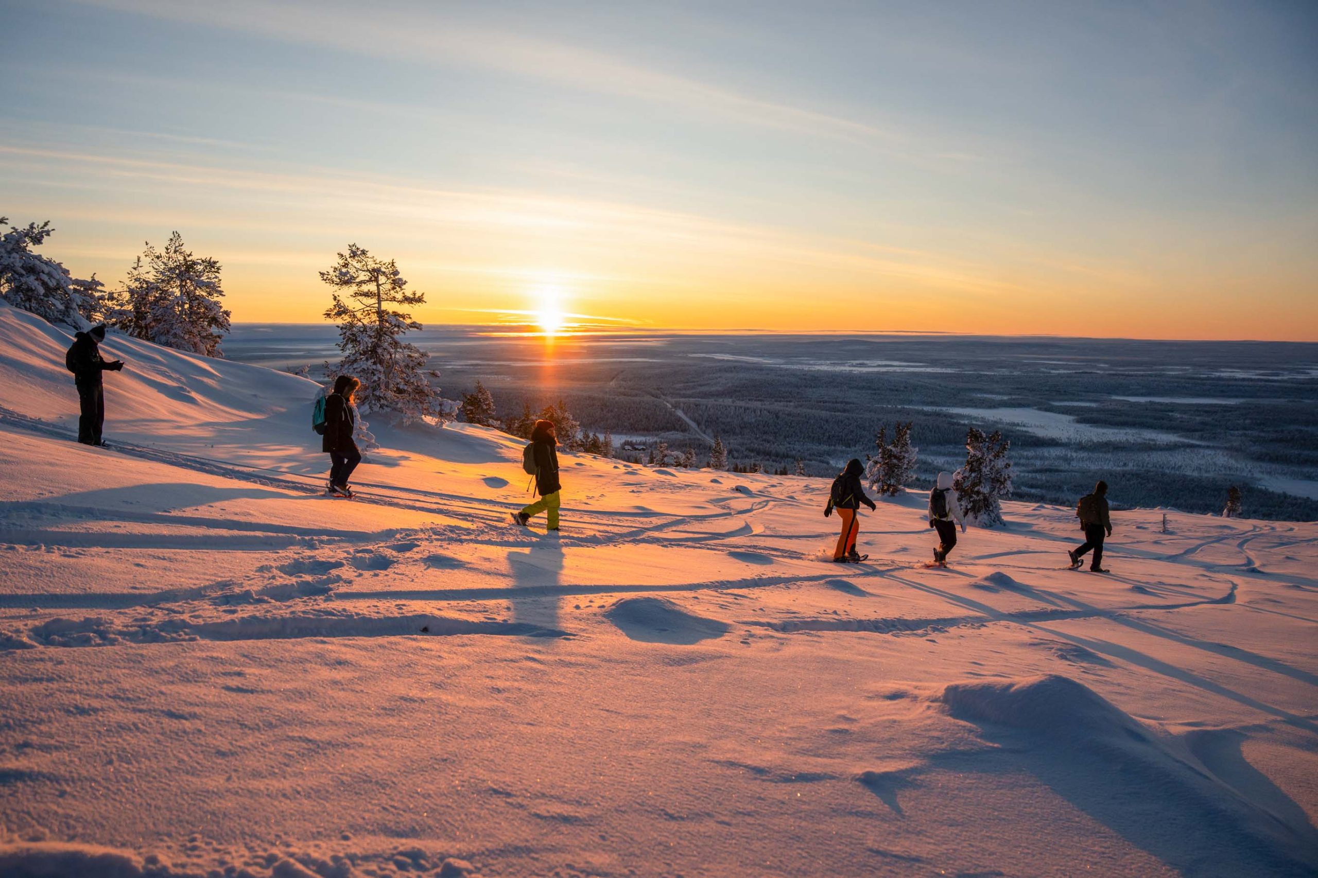 Sunset Snowshoe Adventure Rovaniemi Lapland