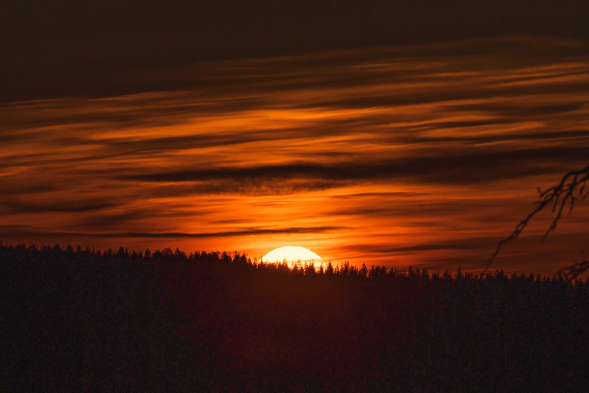 Rovaniemi Lapland Sunset Midnight Sun Summer Hiking