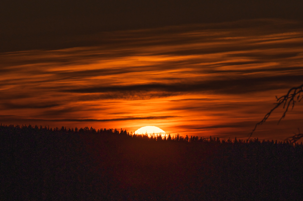 Rovaniemi Lapland Sunset Midnight Sun Summer Hiking