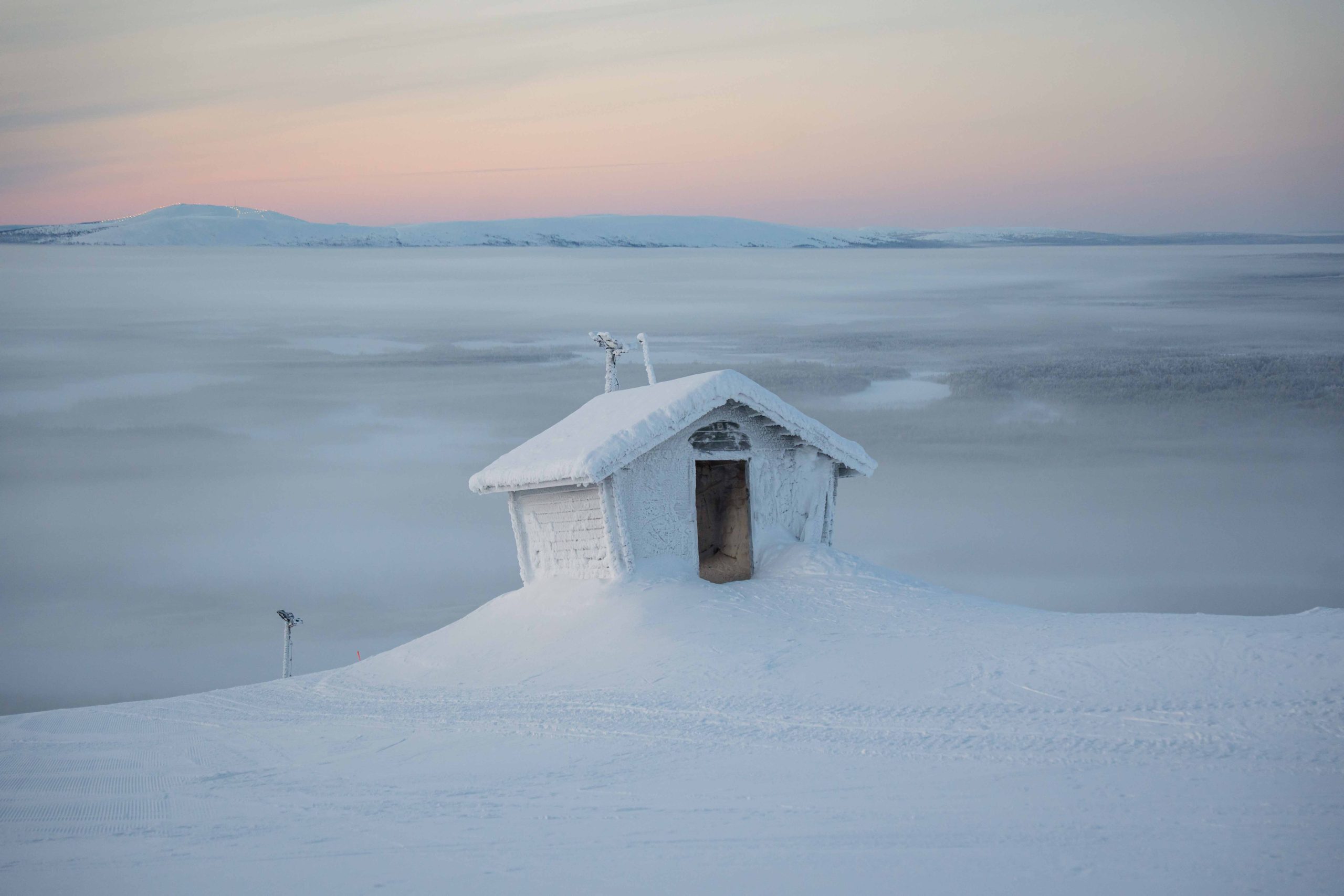 Levi Pallas Cabin Winter Snow
