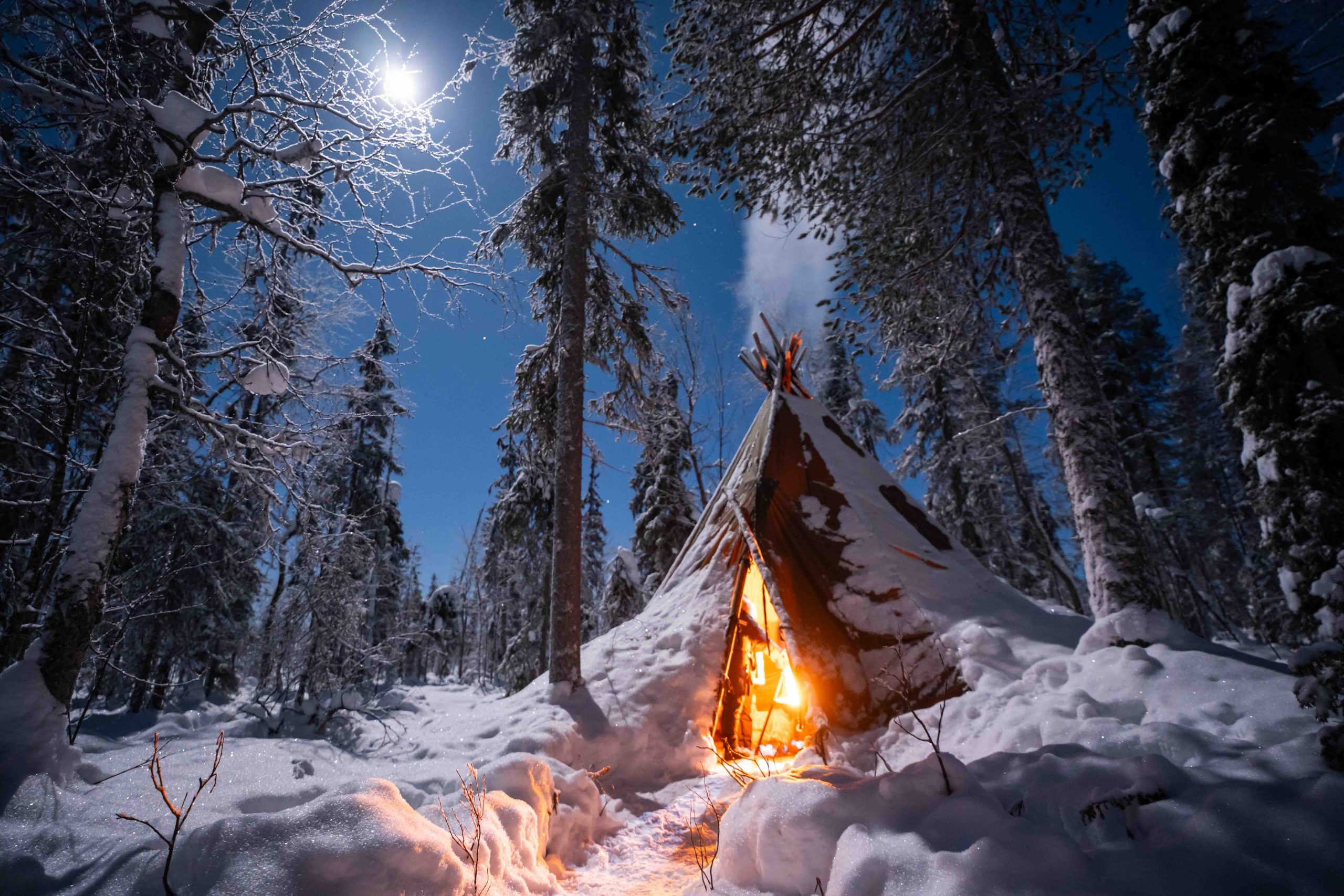 Rovaniemi Lapland Teepee Winter Northern Lights