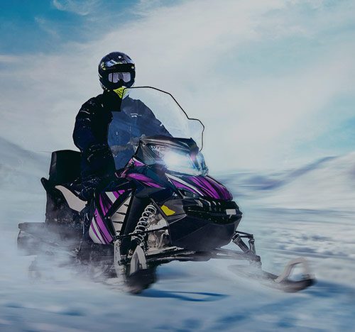 Electric Snowmobile Tour into the Wilderness
