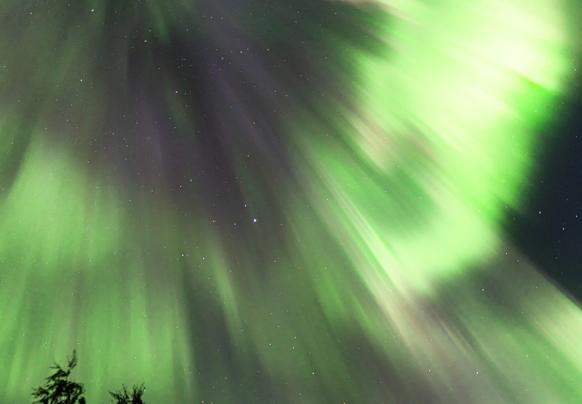 Bright Aurora display near Rovaniemi