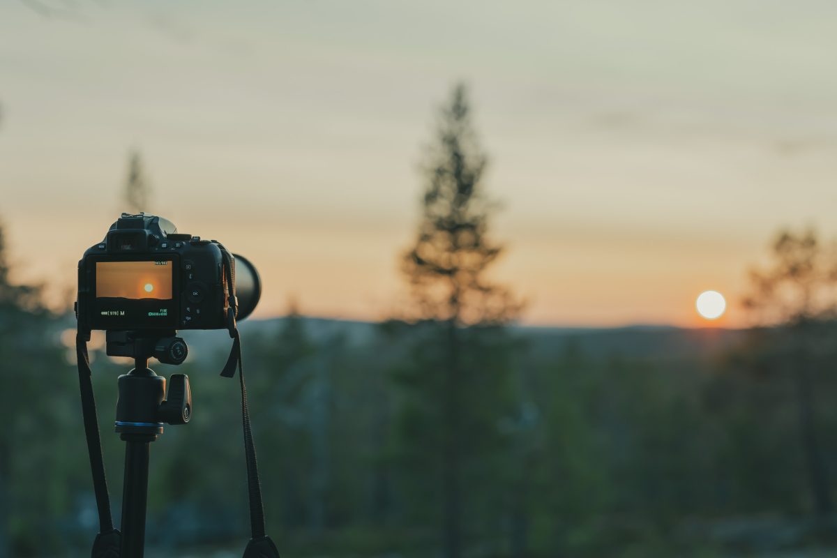 Photography guide on a wilderness trail