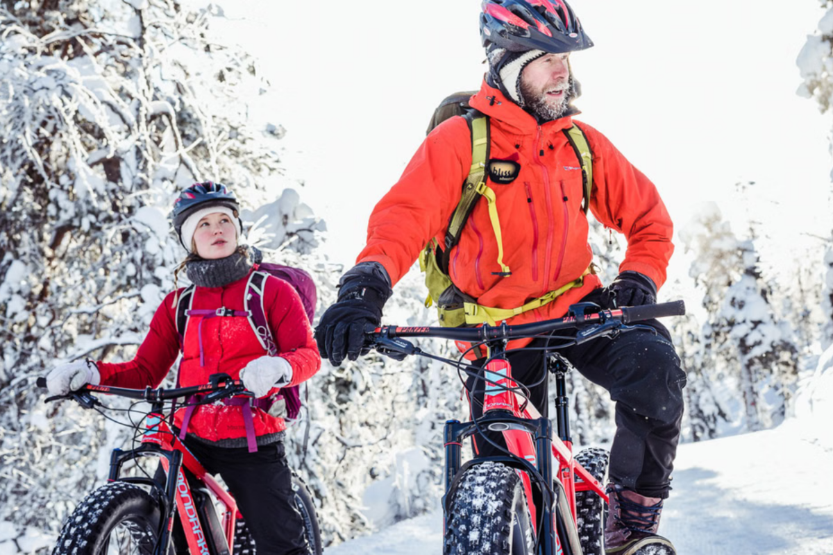 Guided electric fatbike group in Pyhä-Luosto