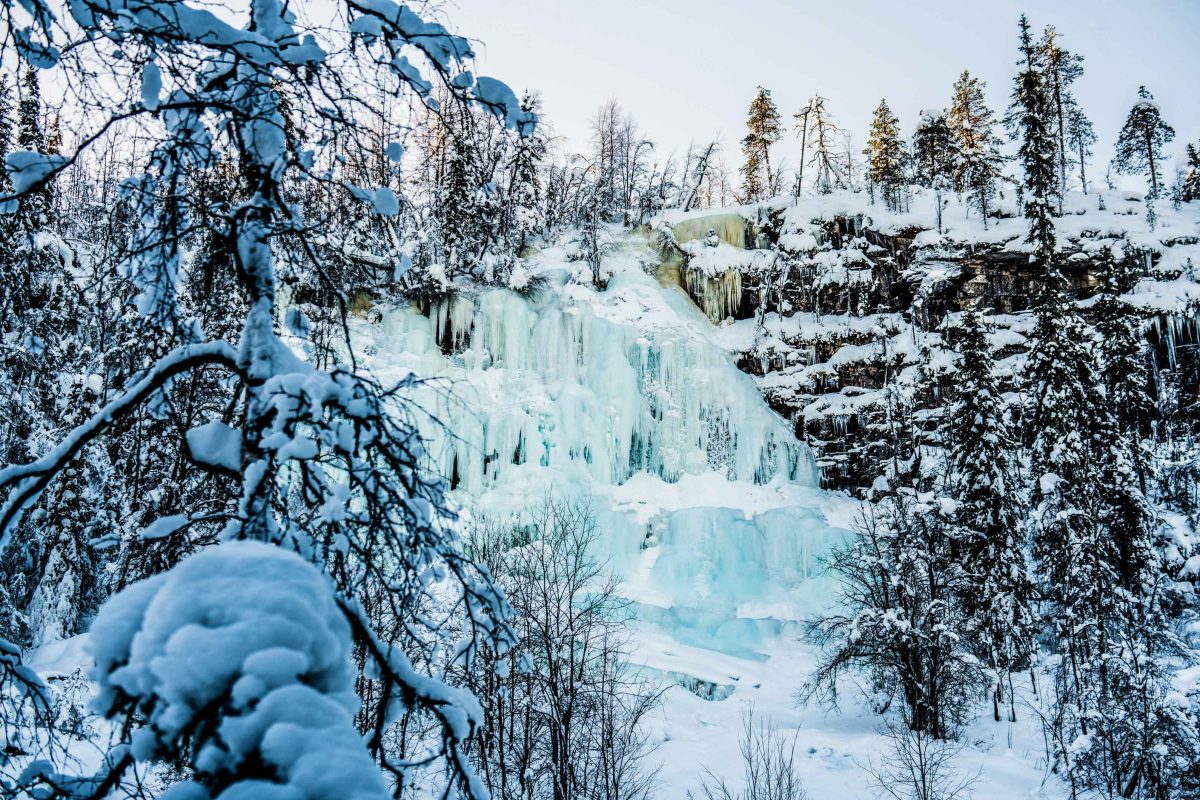 Ice falls in the Korouoma wilderness