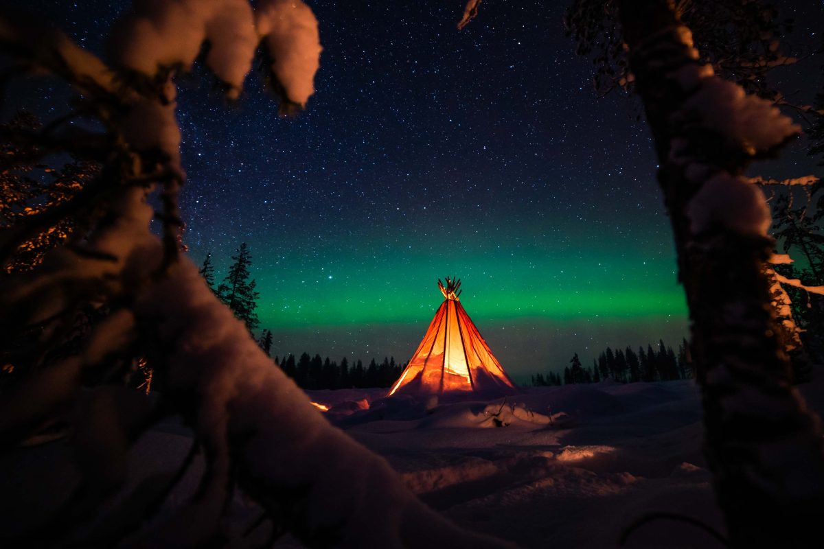 Wilderness kota near Rovaniemi