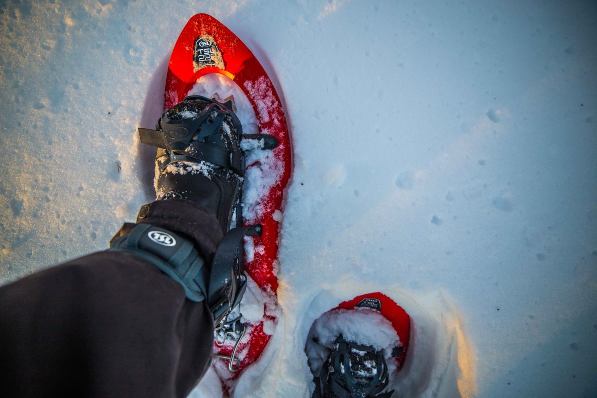 Snowshoe equipment near Rovaniemi, Lapland